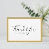 Fügen Sie Ihr Logo und die bearbeitbare Grenzfarbe Dankeskarte (Stehend Vorderseite)