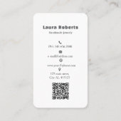 Fügen Sie Ihr Logo und Ihre QR-Code-Ohranzeige hin Visitenkarte (Rückseite)