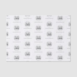 Fügen Sie Ihr Logo und Ihre Website schwarz und we Seidenpapier