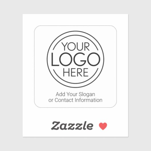 Fügen Sie Ihr Logo-Unternehmen Minimalistisch hinz Aufkleber (Blatt)