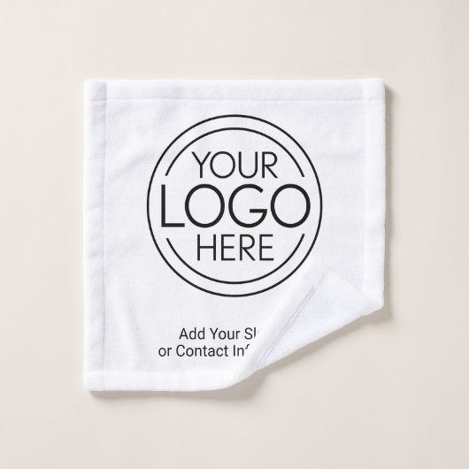 Fügen Sie Ihr Logo-Unternehmen Minimalistisch hinz Badhandtuch Set (Waschlappen)