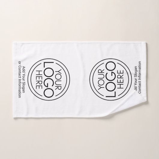 Fügen Sie Ihr Logo-Unternehmen Minimalistisch hinz Badhandtuch Set (Handtuch)