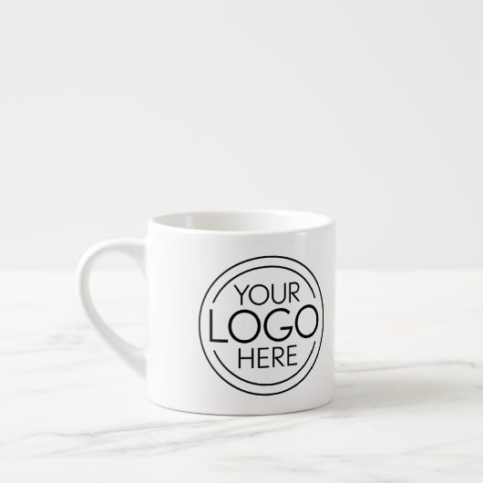 Fügen Sie Ihr Logo-Unternehmen Minimalistisch hinz Espressotasse (Links)