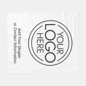 Fügen Sie Ihr Logo-Unternehmen Minimalistisch hinz Fleecedecke (Vorderseite (Horizontal))