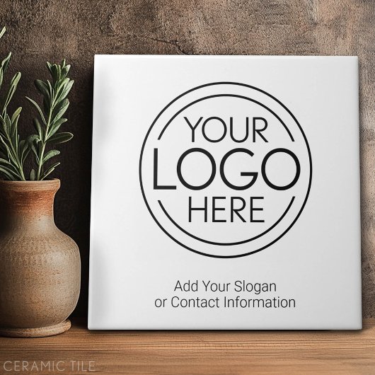 Fügen Sie Ihr Logo-Unternehmen Minimalistisch hinz Fliese