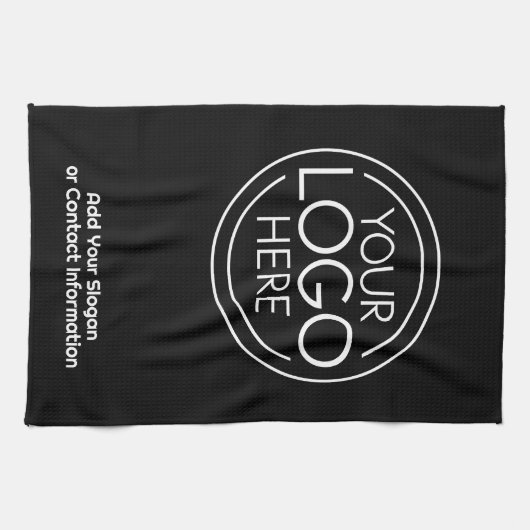 Fügen Sie Ihr Logo-Unternehmen Minimalistisch hinz Geschirrtuch (Horizontal)