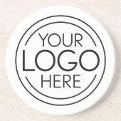 Fügen Sie Ihr Logo-Unternehmen Minimalistisch hinz Getränkeuntersetzer (Vorne)