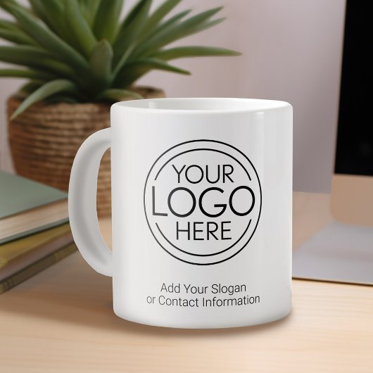 Fügen Sie Ihr Logo-Unternehmen Minimalistisch hinz Jumbo-Tasse