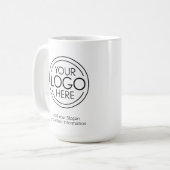 Fügen Sie Ihr Logo-Unternehmen Minimalistisch hinz Kaffeetasse (Vorderseite Links)