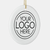 Fügen Sie Ihr Logo-Unternehmen Minimalistisch hinz Keramik Ornament (Rechts)