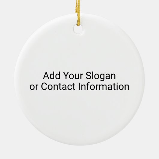 Fügen Sie Ihr Logo-Unternehmen Minimalistisch hinz Keramik Ornament (Hinten)