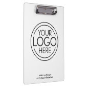 Fügen Sie Ihr Logo-Unternehmen Minimalistisch hinz Klemmbrett (Rechts)