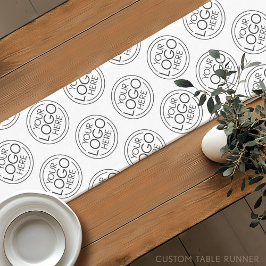 Fügen Sie Ihr Logo-Unternehmen Minimalistisch hinz Kurzer Tischläufer