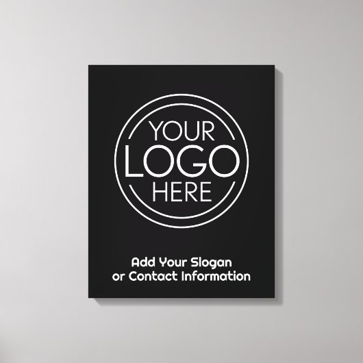 Fügen Sie Ihr Logo-Unternehmen Minimalistisch hinz Leinwanddruck (Vorderseite)