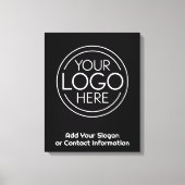 Fügen Sie Ihr Logo-Unternehmen Minimalistisch hinz Leinwanddruck (Vorderseite)