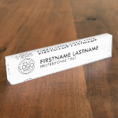 Fügen Sie Ihr Logo-Unternehmen Minimalistisch hinz Namensplakette (Seite)