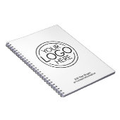 Fügen Sie Ihr Logo-Unternehmen Minimalistisch hinz Notizblock (Rechte Seite)