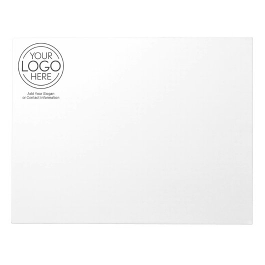 Fügen Sie Ihr Logo-Unternehmen Minimalistisch hinz Notizblock (Vorderseite)