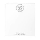 Fügen Sie Ihr Logo-Unternehmen Minimalistisch hinz Notizblock (Vorderseite)