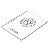 Fügen Sie Ihr Logo-Unternehmen Minimalistisch hinz Notizblock (Linke Seite)