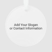 Fügen Sie Ihr Logo-Unternehmen Minimalistisch hinz Ornament (Rückseite)