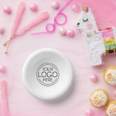 Fügen Sie Ihr Logo-Unternehmen Minimalistisch hinz Pappteller (Party)