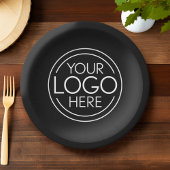 Fügen Sie Ihr Logo-Unternehmen Minimalistisch hinz Pappteller