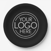 Fügen Sie Ihr Logo-Unternehmen Minimalistisch hinz Pappteller (Vorderseite)