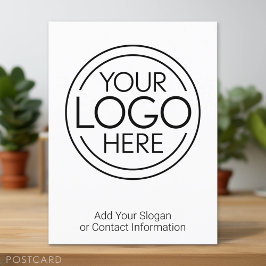 Fügen Sie Ihr Logo-Unternehmen Minimalistisch hinz Postkarte