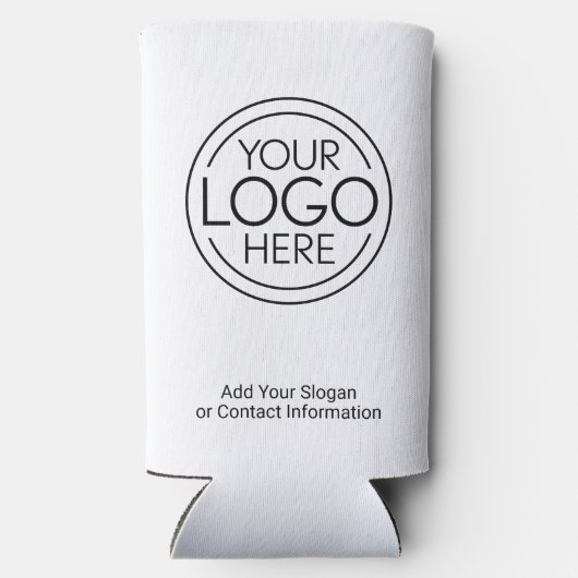 Fügen Sie Ihr Logo-Unternehmen Minimalistisch hinz Selters Dosenkühler (Rückseite)