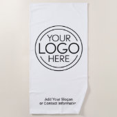 Fügen Sie Ihr Logo-Unternehmen Minimalistisch hinz Strandtuch (Vorderseite)