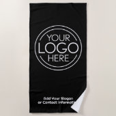Fügen Sie Ihr Logo-Unternehmen Minimalistisch hinz Strandtuch (Vorderseite)