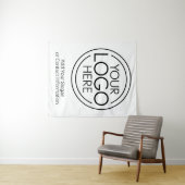 Fügen Sie Ihr Logo-Unternehmen Minimalistisch hinz Wandteppich (Beispiel (Horizontal))