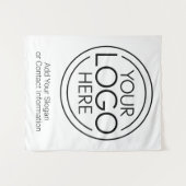 Fügen Sie Ihr Logo-Unternehmen Minimalistisch hinz Wandteppich (Vorderseite (Horizontal))