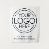 Fügen Sie Ihr Logo-Unternehmen Minimalistisch hinz Wandteppich (Vorderseite)