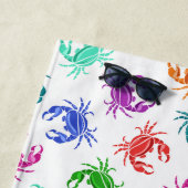 Fügen Sie Ihr Namens| Muster der Krabben hinzu Strandtuch (Beispiel)