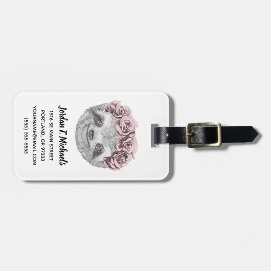 Fügen Sie Ihr Namens| Porträt des Gepäckanhänger (Vorderseite horizontal)