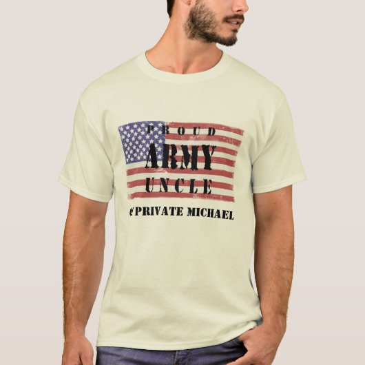 Fügen Sie Ihr nepalewer's Name Proud Army Uncle Sh T-Shirt (Vorderseite)