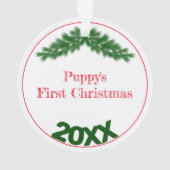 Fügen Sie Ihr Niedliches Puppy-Foto doppelseitig h Ornament (Rückseite)