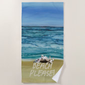 Fügen Sie Ihr Pup Beach Handtuch hinzu (Vorderseite)