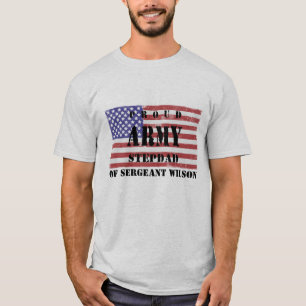 Fügen Sie Ihr Stepchild's Name Proud Army Stepdad  T-Shirt