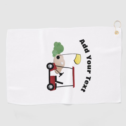 Fügen Sie Ihr Text Golf Handtuch hinzu (Horizontal)