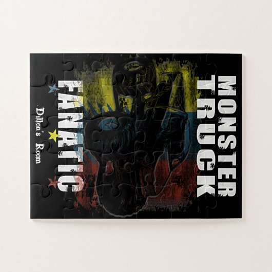 Fügen Sie Ihr Text-Monster-LKW-Puzzle hinzu Puzzle (Horizontal)