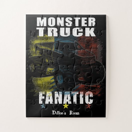 Fügen Sie Ihr Text-Monster-LKW-Puzzle hinzu Puzzle (Vertikal)