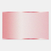 Fügen Sie Ihr Text Name Logo Rose Gold Leere Vorla Rechteckiger Aufkleber (Vorderseite)