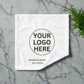 Fügen Sie Ihr Text- und Geschäftslogo als Schwarzw Waschlappen