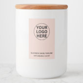 Fügen Sie Ihr Text- und Geschäftslogo hinzu. Lebensmitteletikett (Vorderseite)