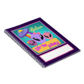 fügen Sie Ihr Thema auf der Alien Mädchen spielen Notizblock (Rechte Seite)