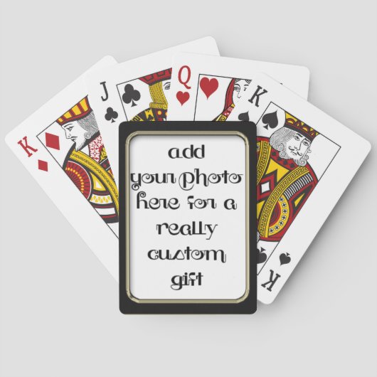 Fügen Sie Ihr Ziegenblatt Black Frame Bicycle® Pla Spielkarten (Rückseite)