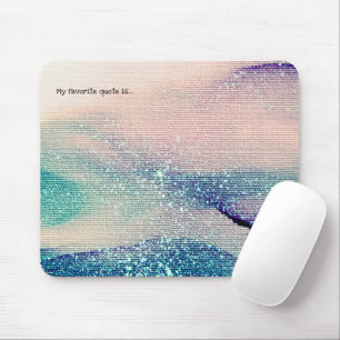 Fügen Sie Ihr Zitat oder Sprichwort Wasserfarbe-Ti Mousepad
